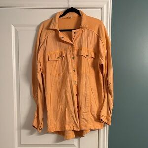 XL Anthropologie Pilcro Orange Button-Up Shirt